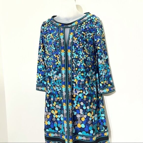 BCBGMAXAZRIA kaftan blujademul a-line dress NEW Small tent - Picture 3 of 12